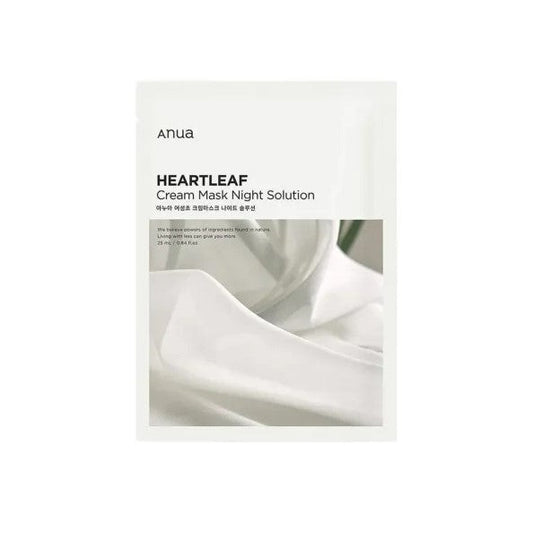 ANUA Heartleaf Cream Mask Night Solution - Loksnes sejas maska - adascentrs.lv