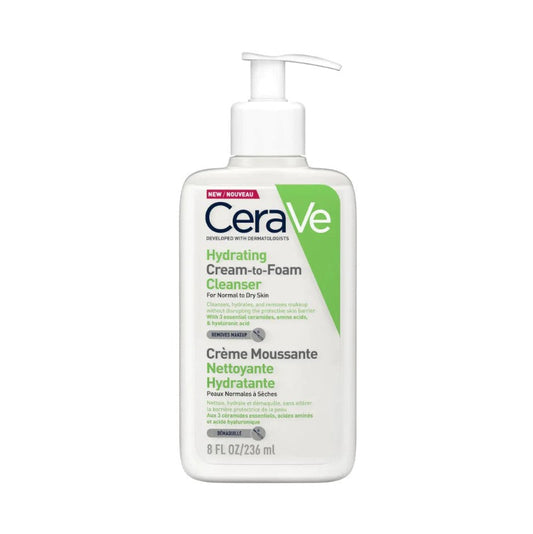 CERAVE Hydrating Cream-To-Foam cleanser - Tīrīšanas krēms-putas - adascentrs.lv