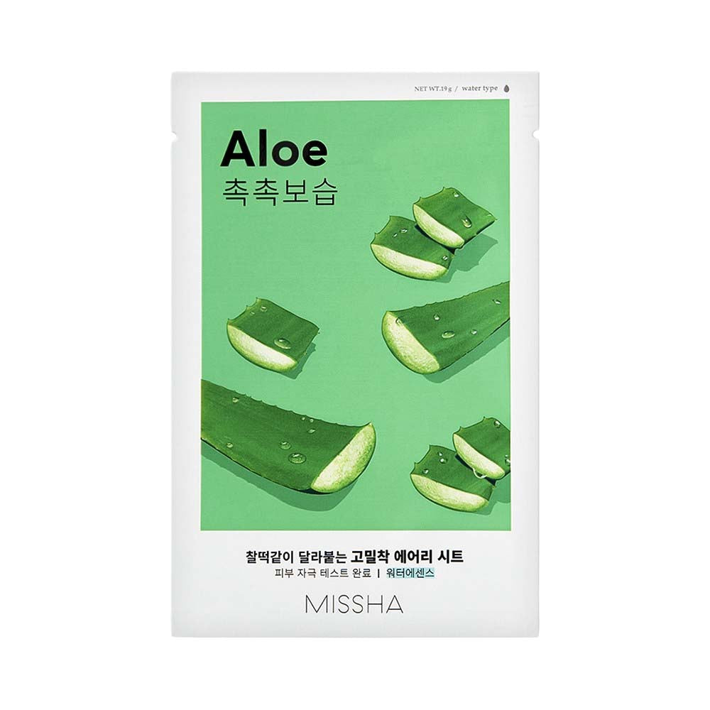 MISSHA Airy Fit Sheet Mask Loksnes sejas maska ar pērļu pulveri