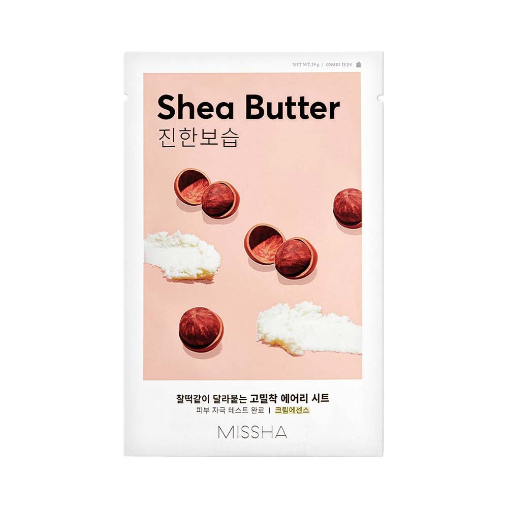 MISSHA Airy Fit Sheet Mask Loksnes sejas maska ar pērļu pulveri