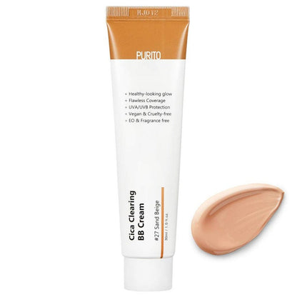 PURITO - Cica Clearing BB Cream #27 sand beige - veido kremas su atspalviu