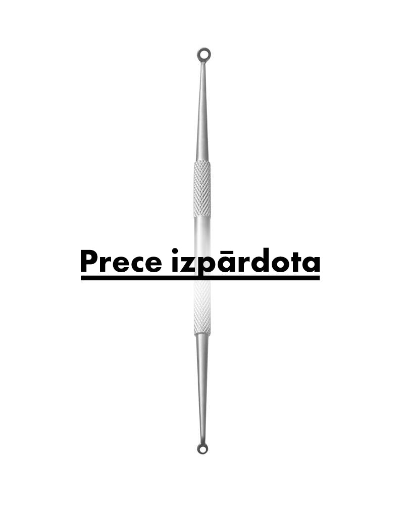 Pinnes un melngalvju noņemšanas rīks ar divām iegarenām, dažāda biezuma cilpām